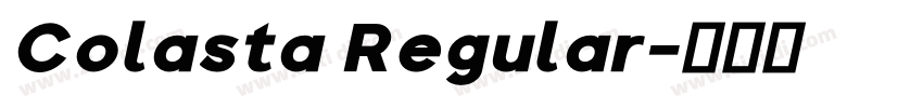 Colasta Regular字体转换
